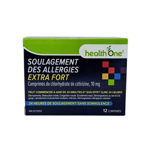 Health One Cetirizine 10mg Allergy Relief Tablets, 12 Count