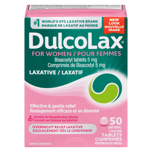 Dulcolax Women Laxative Tablets 5mg, 50 Count
