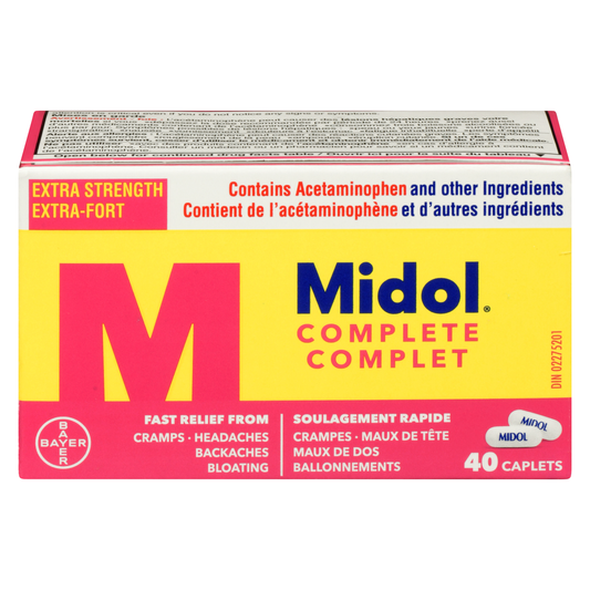 Midol Complete Menstrual Relief Caplets 40 Count