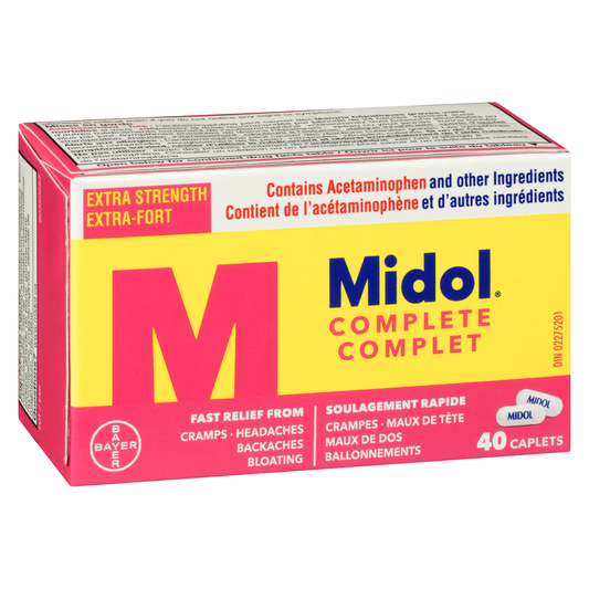 Midol Complete Menstrual Relief Caplets 40 Count