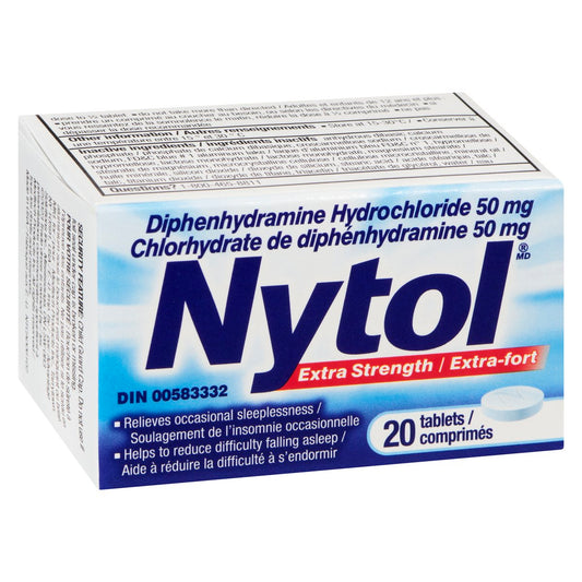 Nytol Extra Strength Sleep Aid Tablets 50mg - 20 Count