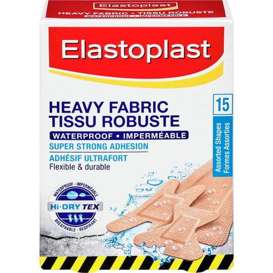 Extra Tough Waterproof Bandage Strips, 15 Pack