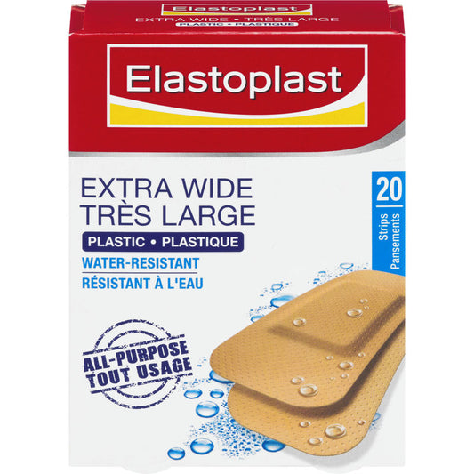 Extra Wide Plastic Bandages 20-Pack