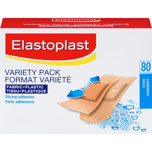 Flexible Fabric & Plastic Bandage Variety Pack - 80 Count